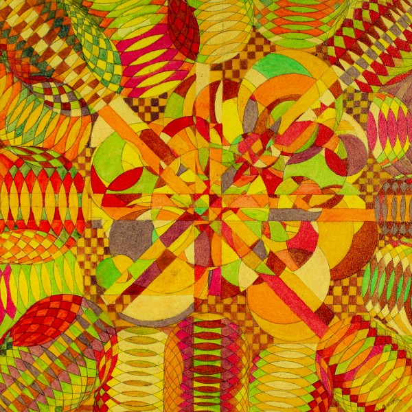 ABSTRACT LINES CIRCLES DOTS 09 by Keith Gustin